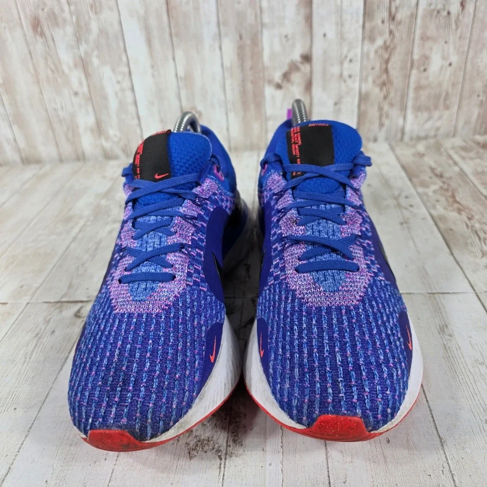 Nike React Infinity Run Flyknit 3 Womens 8.5 Blue Red Running Shoes DZ3016-400